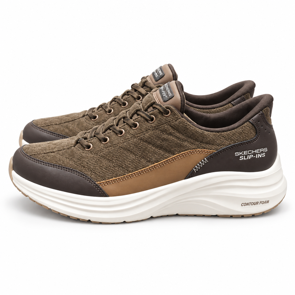 skechers slip ins 232618 brn