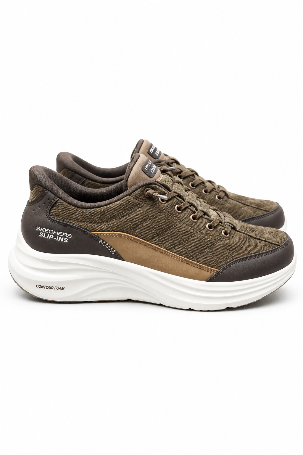 skechers slip ins 232618 brn